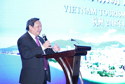 Tổng cục trưởng Tổng cục Du lịch Nguyễn Văn Tuấn phát biểu tại chương trình